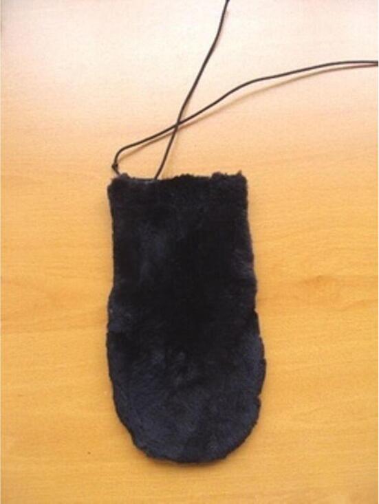 Handbags - NEW BLACK SHEARED BEAVER FUR POCKET BAG HANDBAG PURSE SIZE 8" X 4"